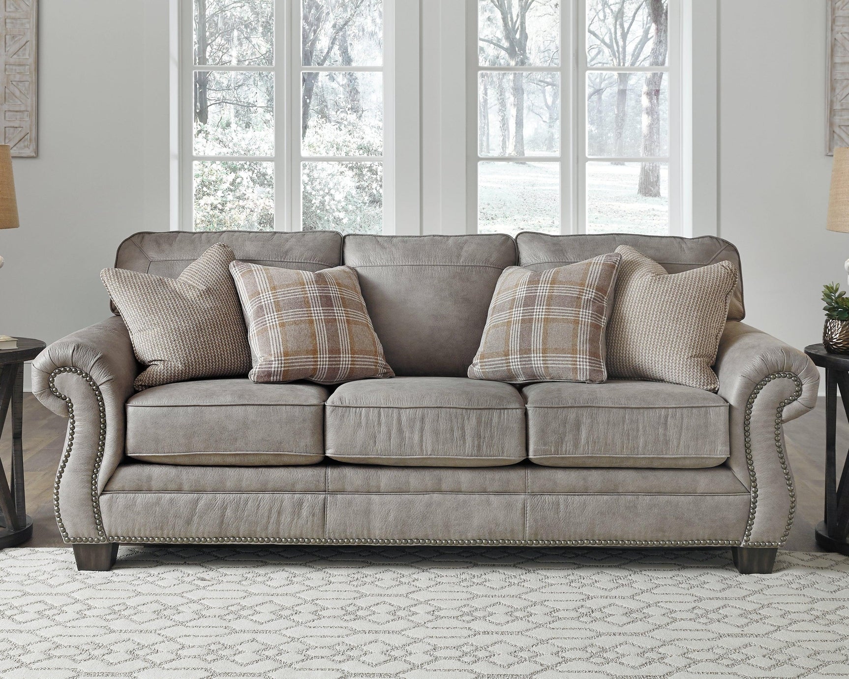 Olsberg Steel Sofa And Loveseat - Ella Furniture