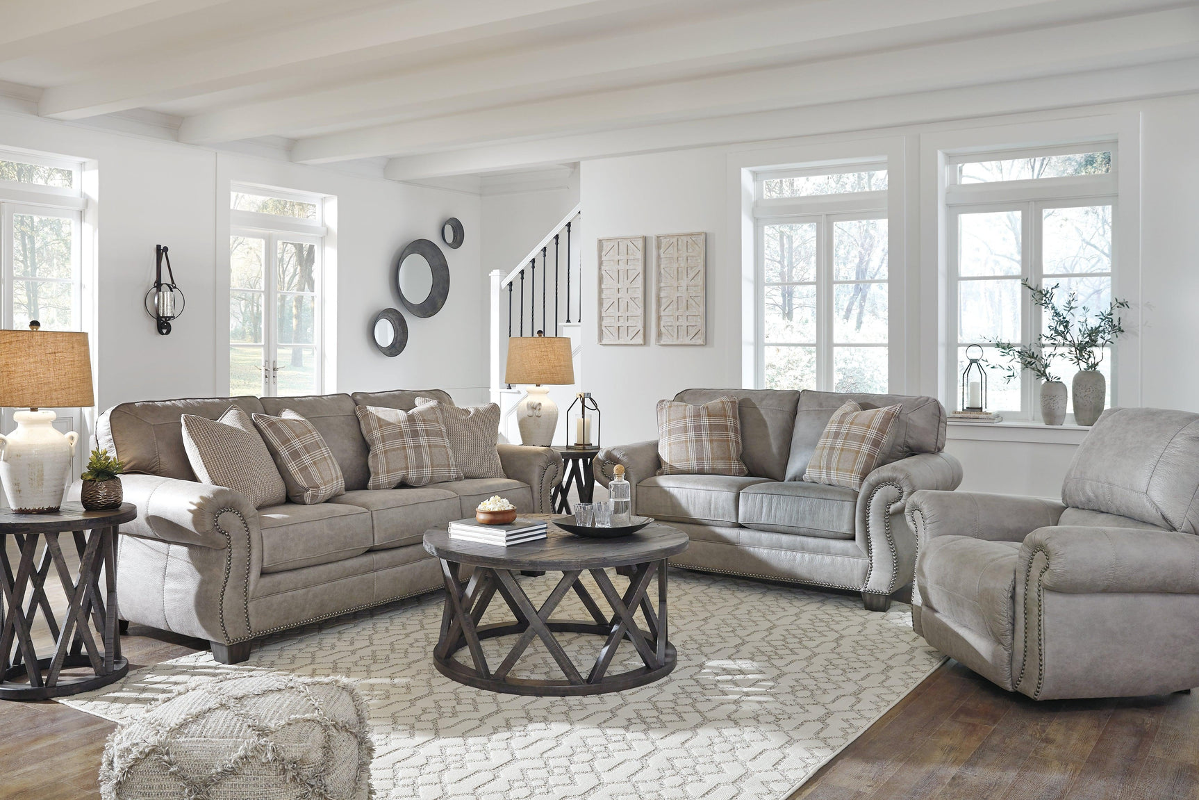 Olsberg Steel Sofa, Loveseat And Recliner - Ella Furniture