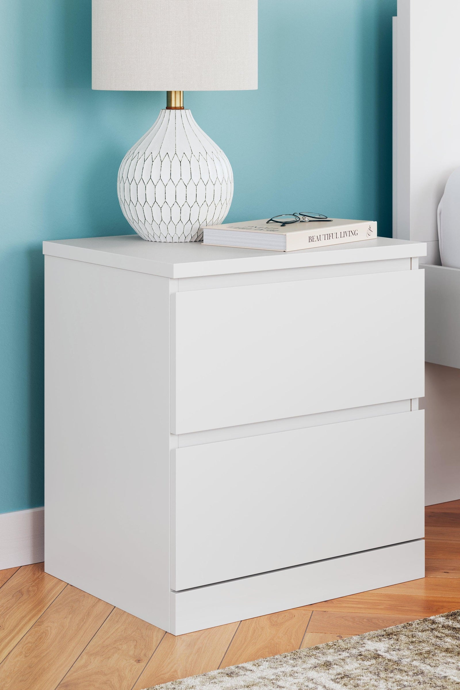 Onita White Nightstand - Ella Furniture