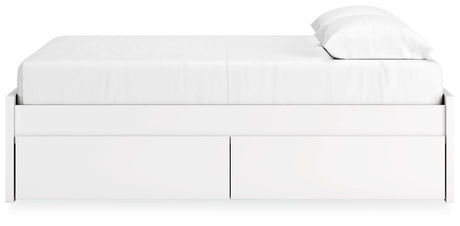 Onita White Queen Platform Bed with 2 Side Storage - Ella Furniture