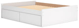 Onita White Queen Platform Bed with 2 Side Storage - Ella Furniture