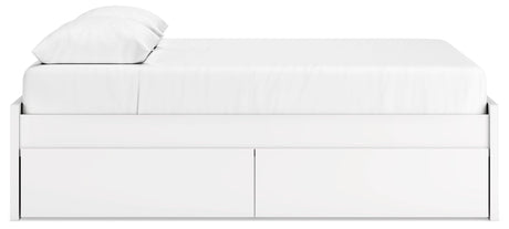 Onita White Queen Platform Bed with 2 Side Storage - Ella Furniture