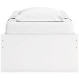 Onita White Twin Platform Bed with 1 Side Storage - Ella Furniture