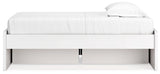 Onita White Twin Platform Bed with 1 Side Storage - Ella Furniture