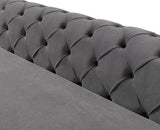 Oprah Gray Velvet Double Chaise Sectional - Ella Furniture