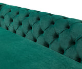 Oprah Green Velvet Double Chaise Sectional - Ella Furniture