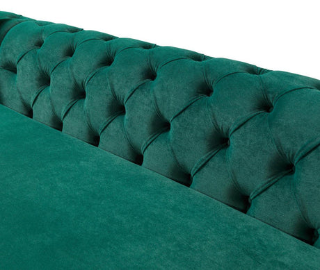 Oprah Green Velvet Double Chaise Sectional - Ella Furniture