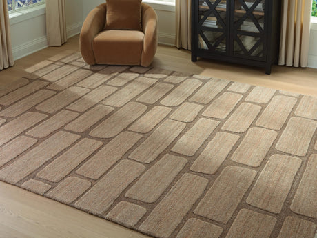 Orest Brown Extra Large Rug from Ella Furniture