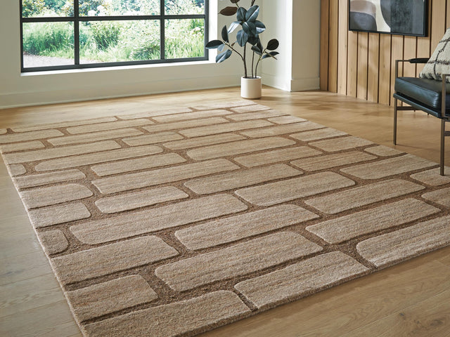 Orest Brown Large Rug from Ella Furniture