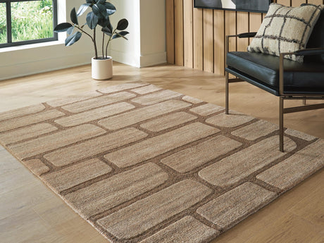 Orest Brown Medium Rug from Ella Furniture