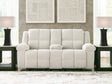 Orlen Winter Performance Fabric,Next-Gen Nuvella™,Chenille Reclining Loveseat with Console view 6