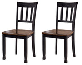 Owingsville Black/brown 2-Piece Dining Room Chair - Ella Furniture