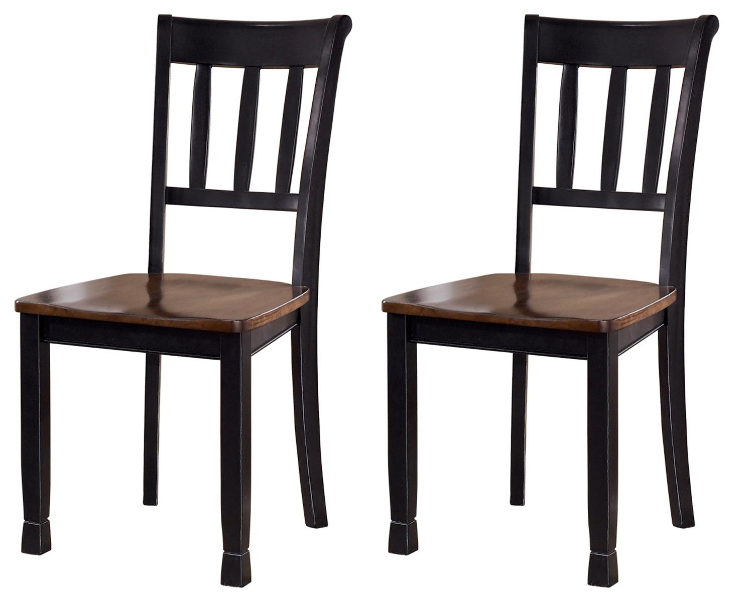 Owingsville Black/brown 2-Piece Dining Room Chair - Ella Furniture