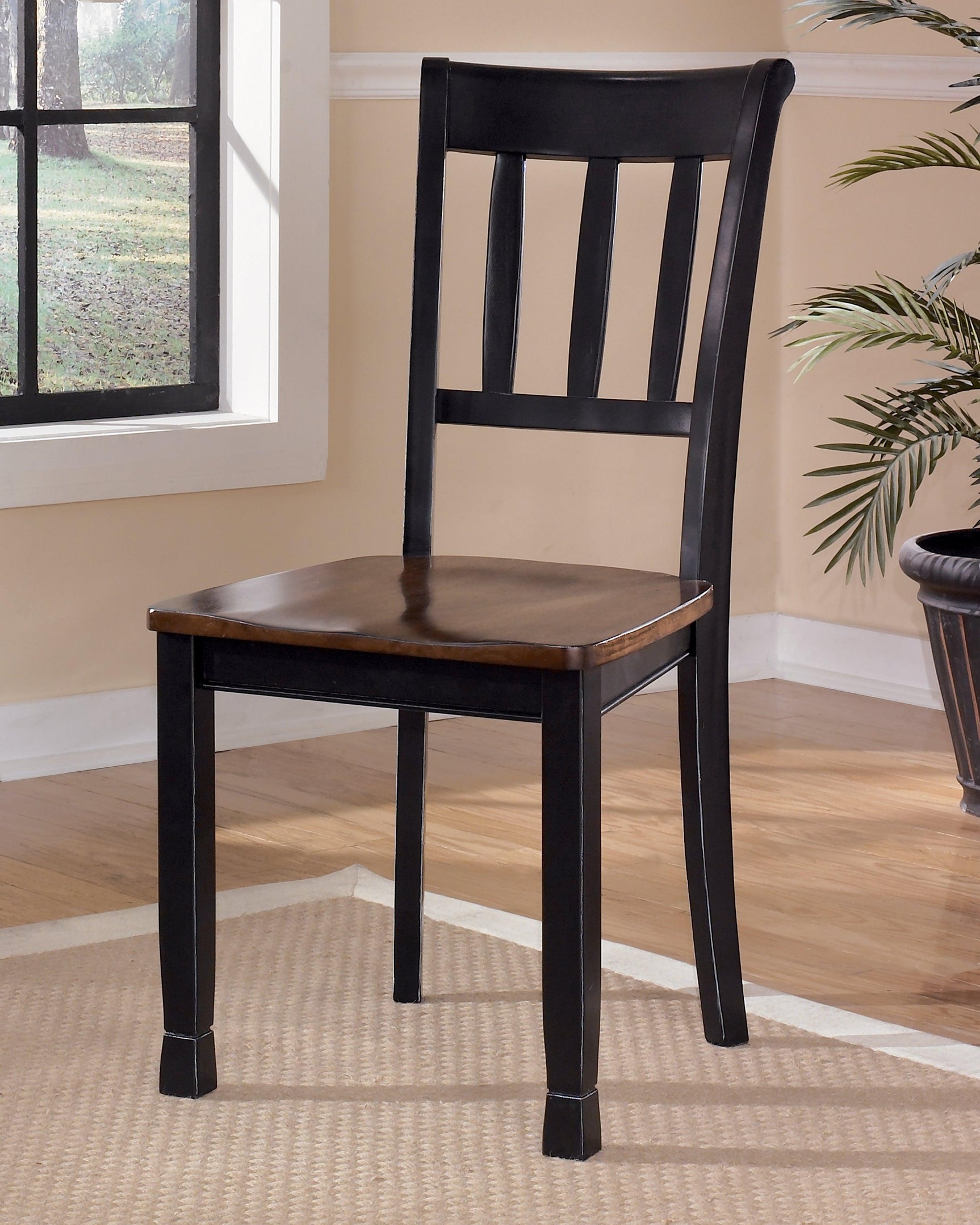 Owingsville Black/brown 2-Piece Dining Room Chair - Ella Furniture