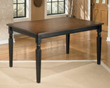 Owingsville Black/brown Rectangular Dining Room Set - Ella Furniture