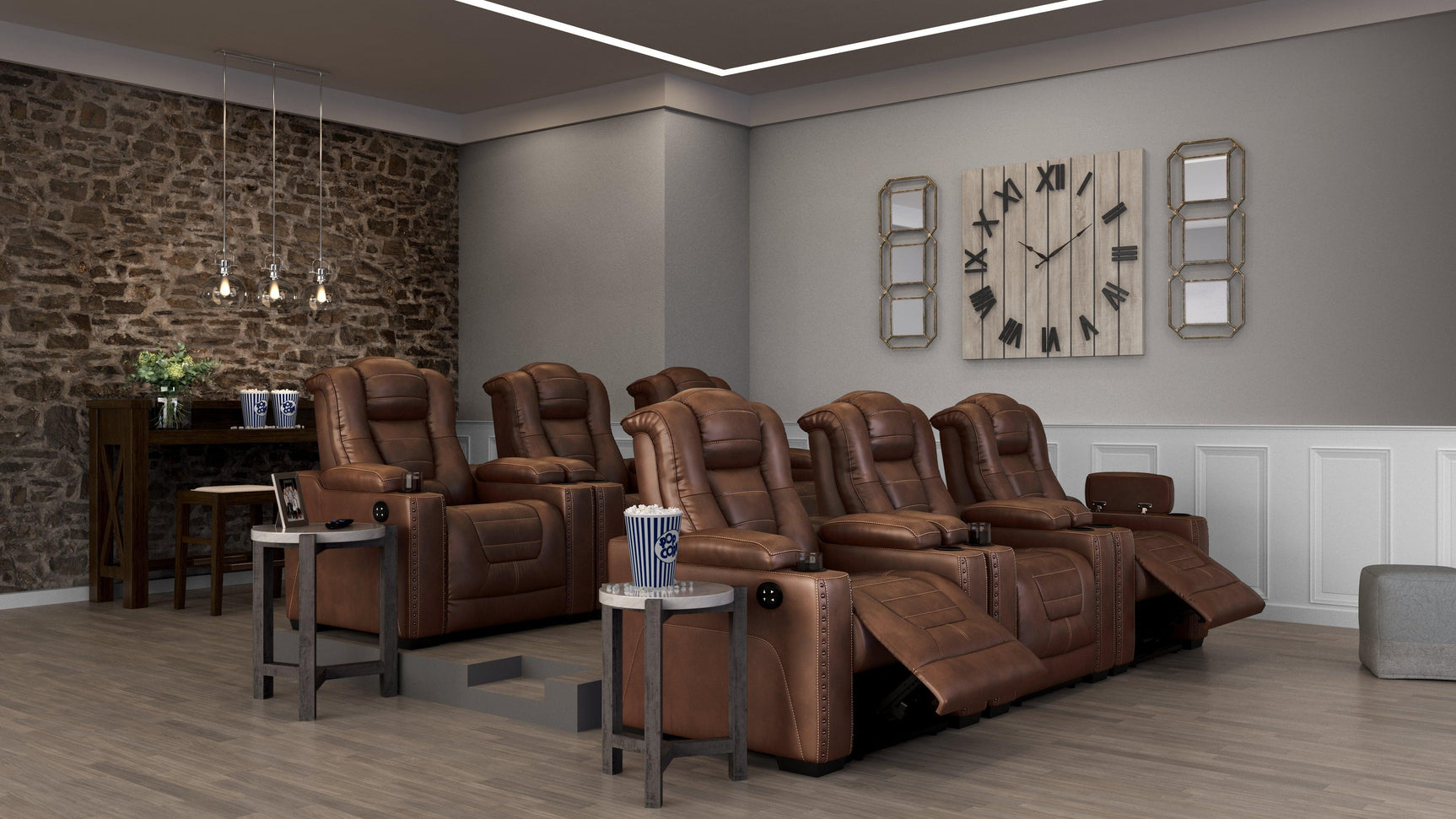 Owner's Thyme Box 3-Piece Home Theater Seating - Ella Furniture
