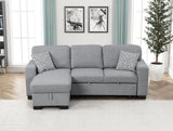 Pacific Gray Reversible Sectional w Pull-Out Bed