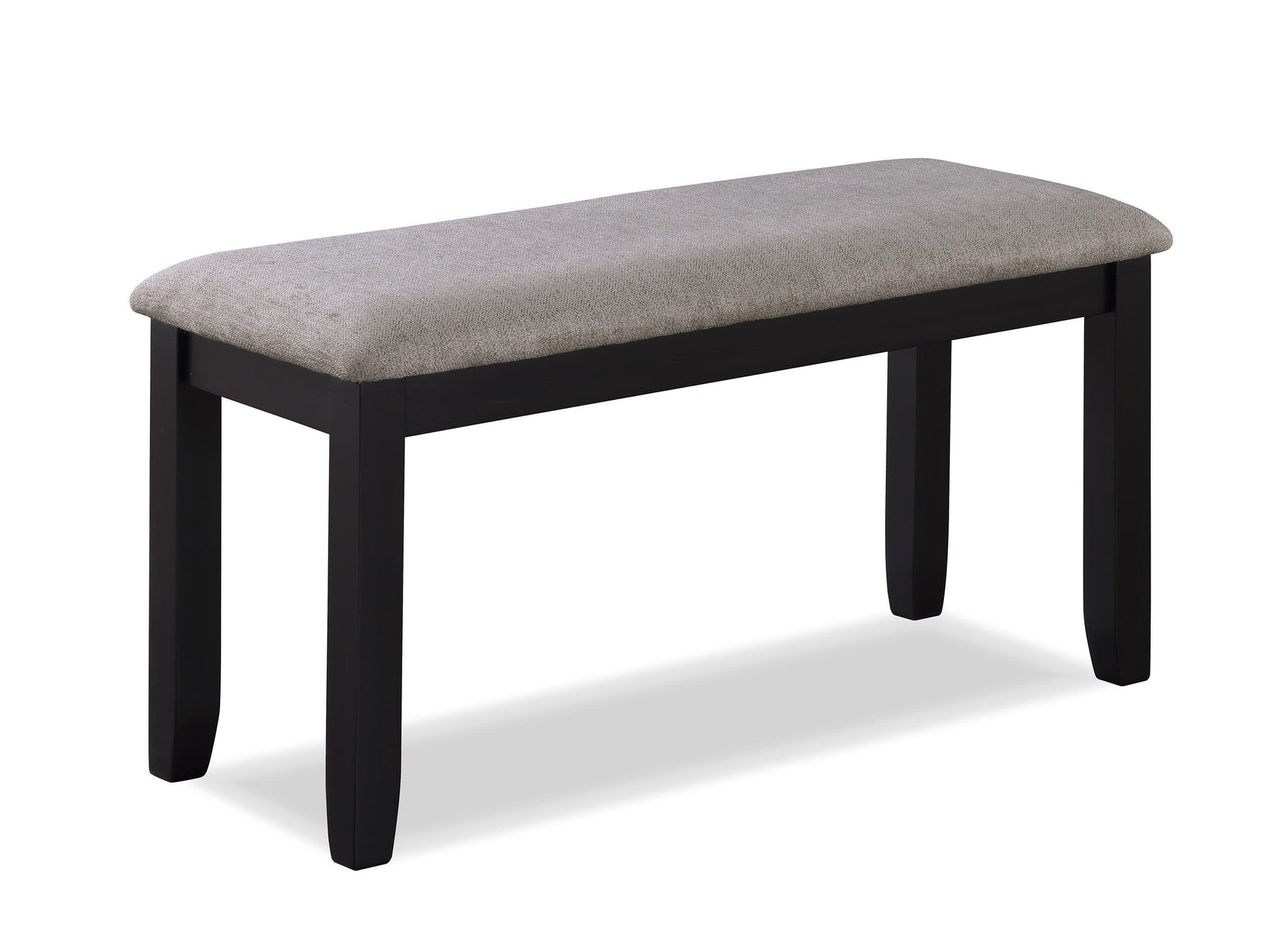 Paige Black/Gray Modern Solid Wood and Veneers Fabric Upholstered Dining Room Set - Ella Furniture