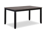 Paige Black/Gray Modern Solid Wood and Veneers Fabric Upholstered Dining Room Set - Ella Furniture