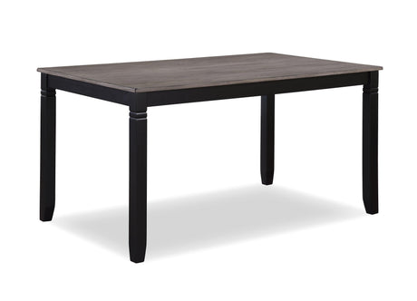 Paige Black/Gray Modern Solid Wood and Veneers Fabric Upholstered Dining Room Set - Ella Furniture