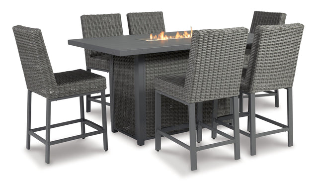 Palazzo Gray Outdoor Fire Pit Table And 4 Chairs - Ella Furniture