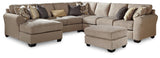 Pantomine Driftwood 5-Piece Sectional With Ottoman PKG010941 - 39122S1 | 3912208 - Ella Furniture