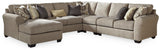 Pantomine Driftwood 5-Piece Sectional With Ottoman PKG010941 - 39122S1 | 3912208 - Ella Furniture