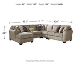 Pantomine Driftwood 5-Piece Sectional With Ottoman PKG010941 - 39122S1 | 3912208 - Ella Furniture