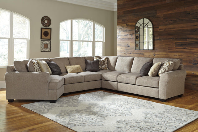 Pantomine Driftwood 5-Piece Sectional With Ottoman PKG010942 - 39122S10 | 3912208 - Ella Furniture