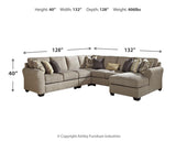 Pantomine Driftwood 5-Piece Sectional With Ottoman PKG010947 - 39122S4 | 3912208 - Ella Furniture