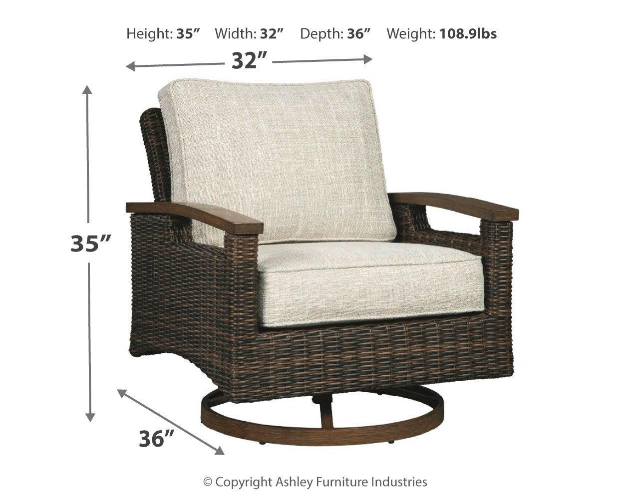 Paradise Medium Brown Trail Outdoor Sofa With 2 Lounge Chairs - Ella Furniture