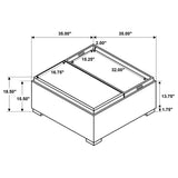 Paris Upholstered Storage Ottoman with Trays Black 910142 - Ella Furniture