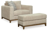 Parklynn Desert Chair And Ottoman - Ella Furniture
