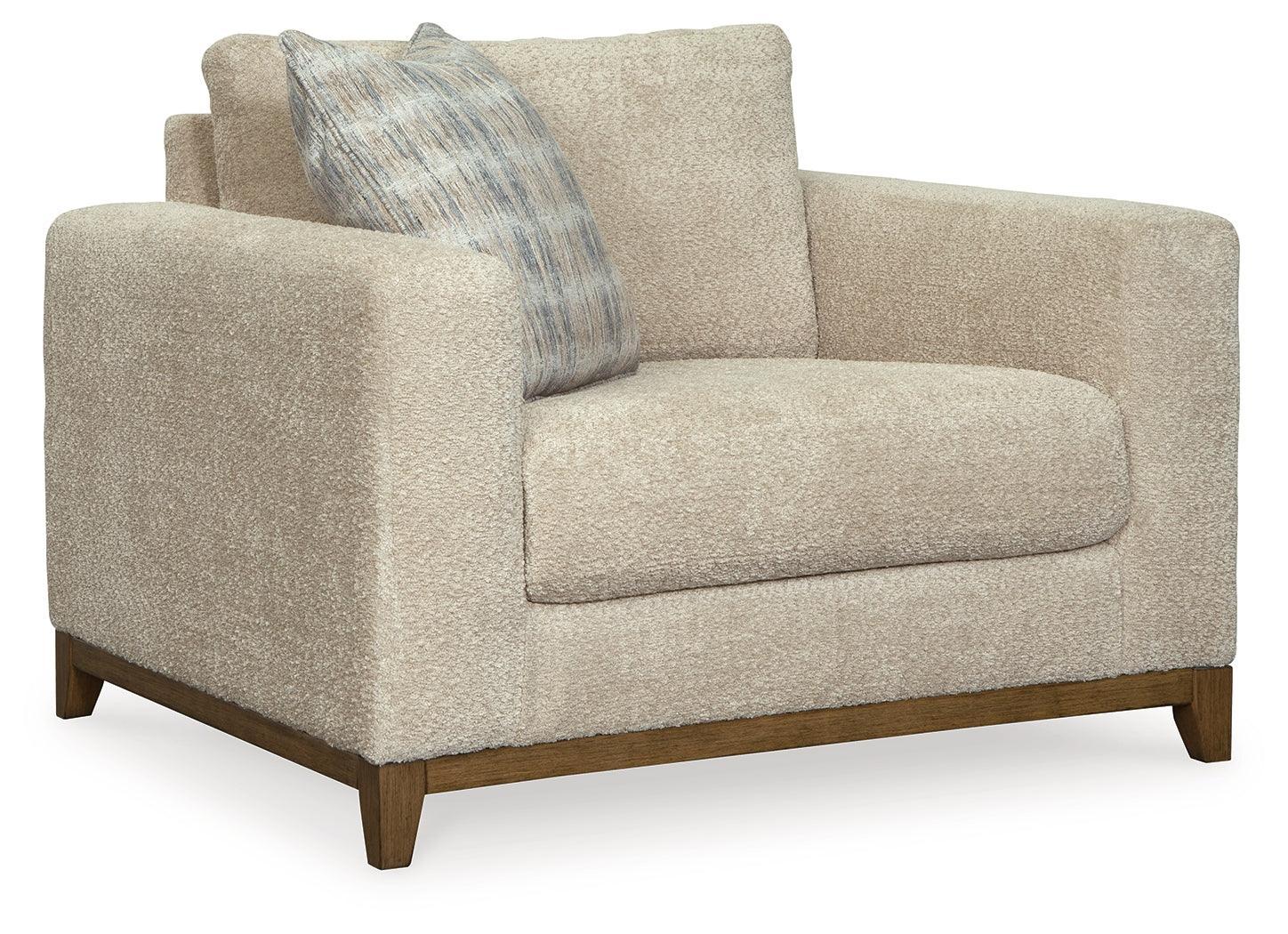 Parklynn Desert Chair And Ottoman - Ella Furniture