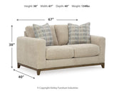 Parklynn Desert Sofa, Loveseat, Chair And Ottoman - Ella Furniture