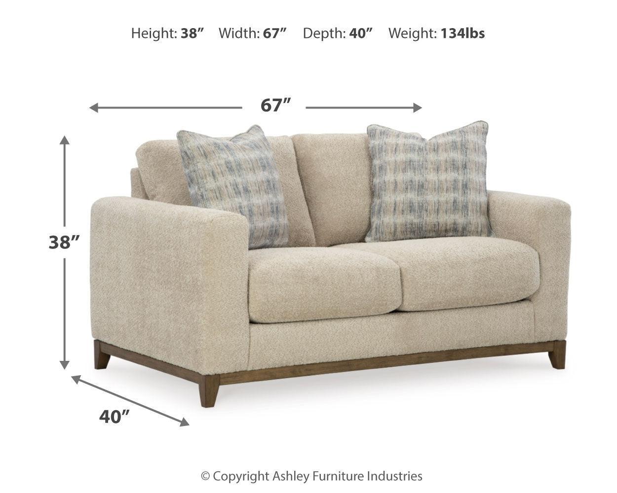 Parklynn Desert Sofa, Loveseat, Chair And Ottoman - Ella Furniture