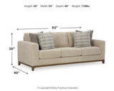 Parklynn Desert Sofa, Loveseat, Chair And Ottoman - Ella Furniture