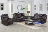 Party Time Brown Reclining Sofa, Loveseat And Recliner - Ella Furniture