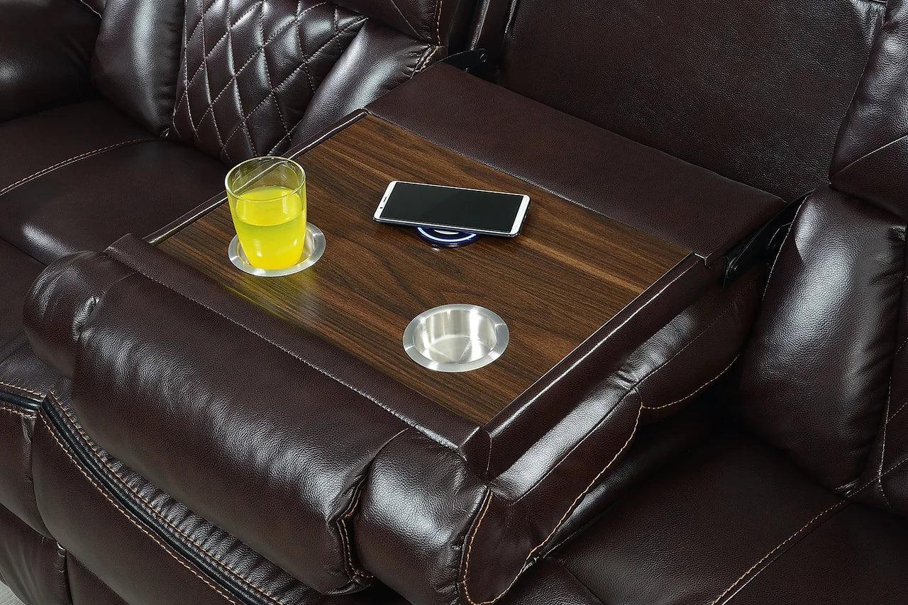 Party Time Brown Reclining Sofa, Loveseat And Recliner - Ella Furniture