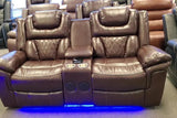 Party Time Brown Reclining Sofa, Loveseat And Recliner - Ella Furniture