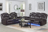 Party Time Brown Reclining Sofa, Loveseat And Recliner - Ella Furniture