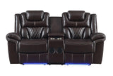 Party Time Brown Reclining Sofa, Loveseat And Recliner - Ella Furniture