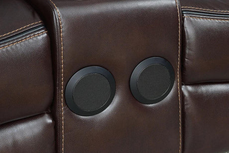 Party Time Brown Reclining Sofa, Loveseat And Recliner - Ella Furniture