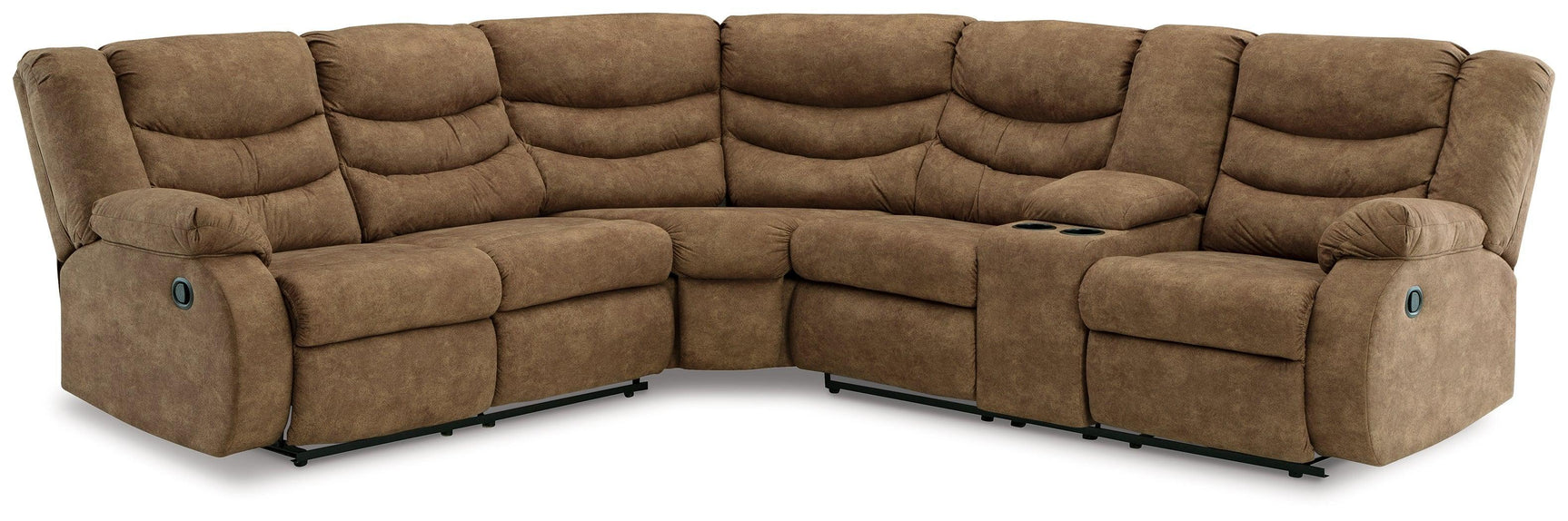Partymate Brindle 2-Piece Sectional With Recliner - Ella Furniture