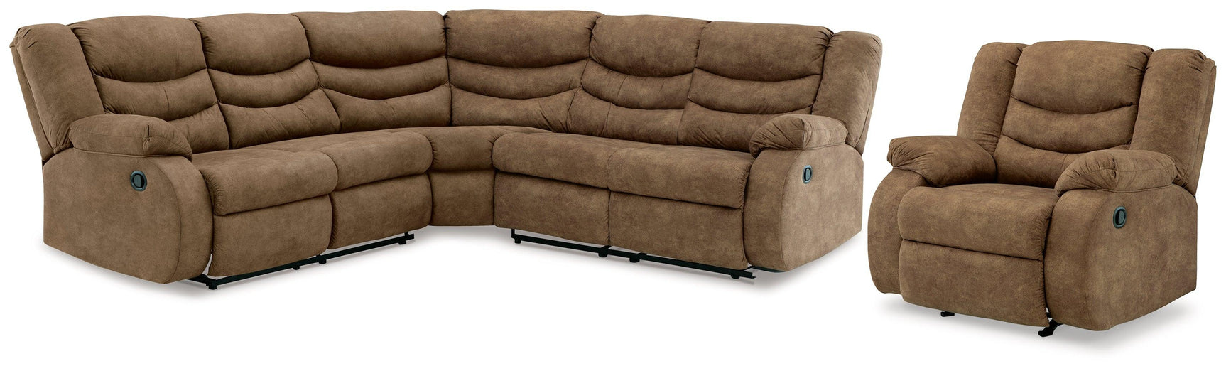 Partymate Brindle 2-Piece Sectional With Recliner PKG015102 - 36902S2 | 3690225 - Ella Furniture