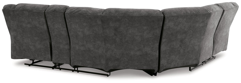 Partymate Slate 2-Piece Sectional With Recliner - Ella Furniture