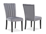 Pascal Gray Marble Faux Modern Wood And Veneers Rectangular Dining Room Set - Ella Furniture