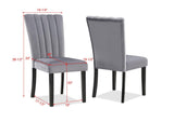 Pascal Gray Marble Faux Modern Wood And Veneers Rectangular Dining Room Set - Ella Furniture