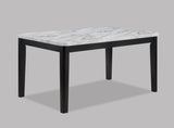 Pascal Gray Marble Faux Modern Wood And Veneers Rectangular Dining Room Set - Ella Furniture