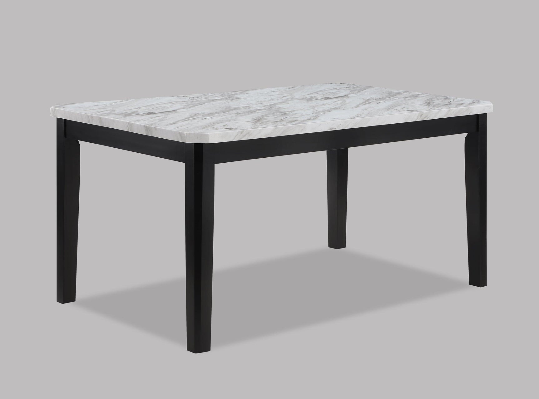 Pascal Gray Marble Faux Modern Wood And Veneers Rectangular Dining Room Set - Ella Furniture